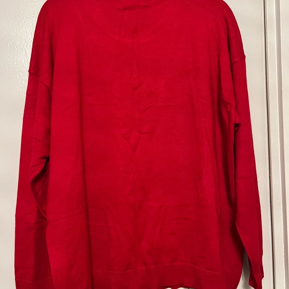 DKNY Donna Karan Circa Red sweater - Picture 2 of 3